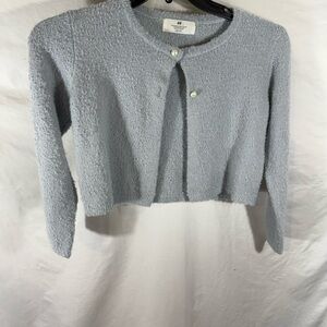 H&M Soft Blue cropped Knit Sweater M